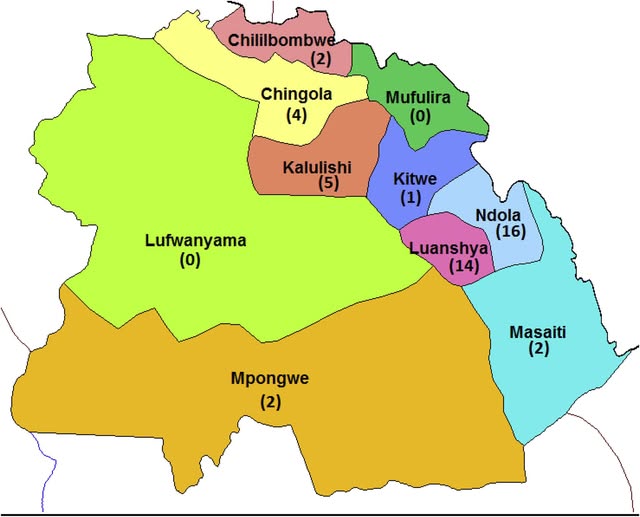 Map of Copperbelt